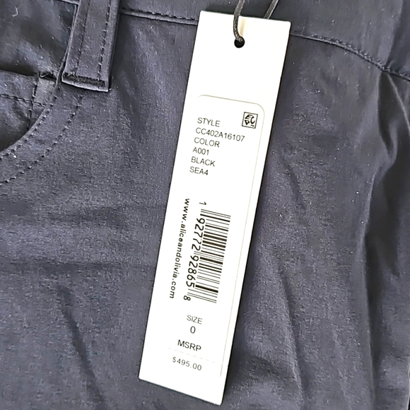 Allice + Olivia OLYMPIA HIGH RISE ANKLE TIE CARGO PANTS | Size 0 - Picture 7 of 12